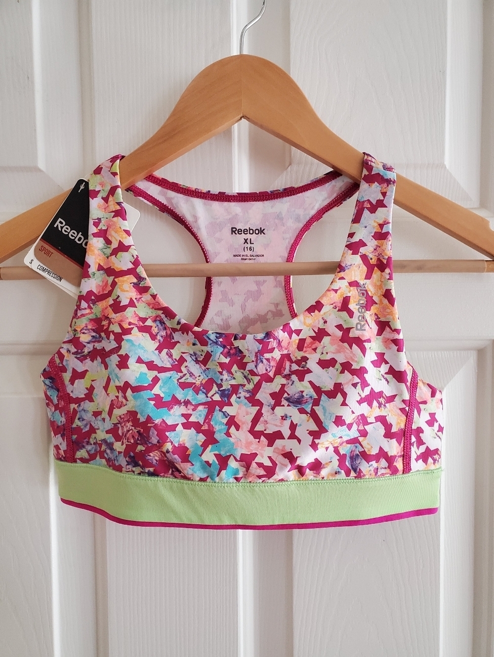 Reebok compression sports bra girls size XL new with tags